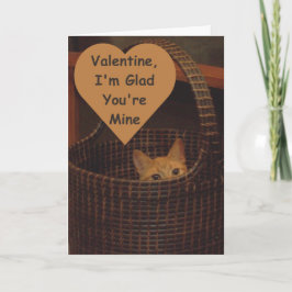 Cartão De Festividades Basket Case Cat Valentine Greeting