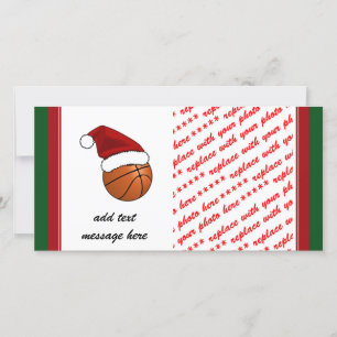 Cartão De Festividades Basquete de Natal
