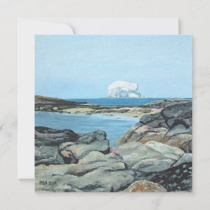 Cartão De Festividades Bass Rock, North Berwick, Escócia, belas artes