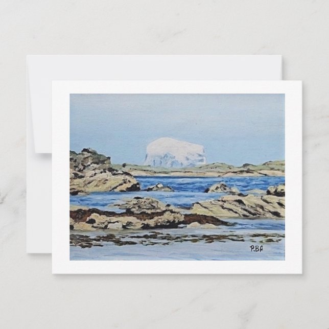 Cartão De Festividades Bass Rock, North Berwick, Scotland fine art (Frente)