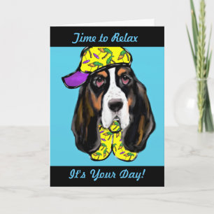 Cartão De Festividades Basset Hound