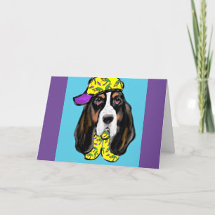 Cartão De Festividades Basset Hound