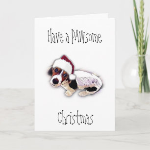 Cartão De Festividades Basset Hound Christmas Card