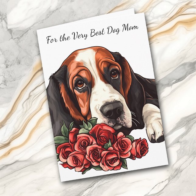 Cartão De Festividades Basset Hound Dog You Make My Tail Wag Card (Criador carregado)