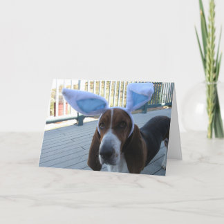 Cartão De Festividades Basset Hound Easter Card