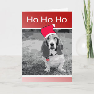 Cartão De Festividades Basset Hound Merry Christmas
