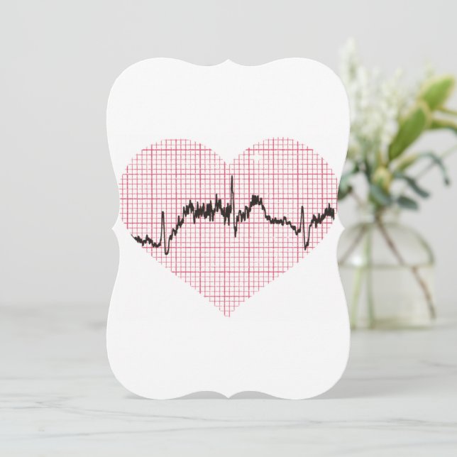 Cartão De Festividades Batida do Coração VII (Em pé/Frente)