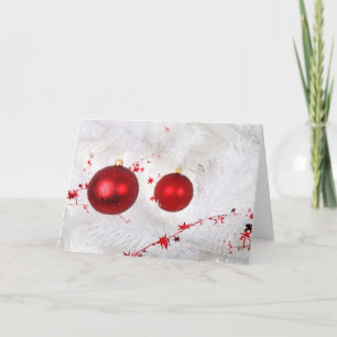 Cartão De Festividades Baubles de Natal