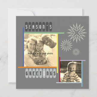 Cartão De Festividades Bauhaus Style Retro Modern Artsy Natal