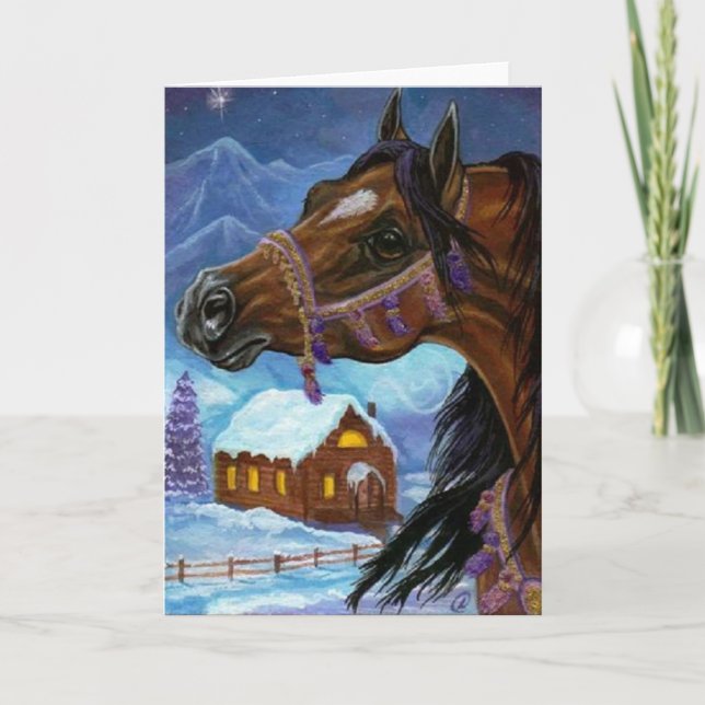 Cartão De Festividades BAY HORSE Holiday Note Card (Frente)