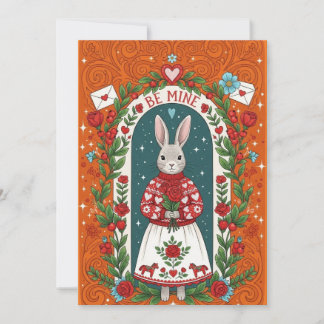 Cartão De Festividades Be Mine Bunny Valentine Card