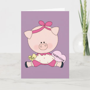 Cartão De Festividades Be My Piggy Valentine