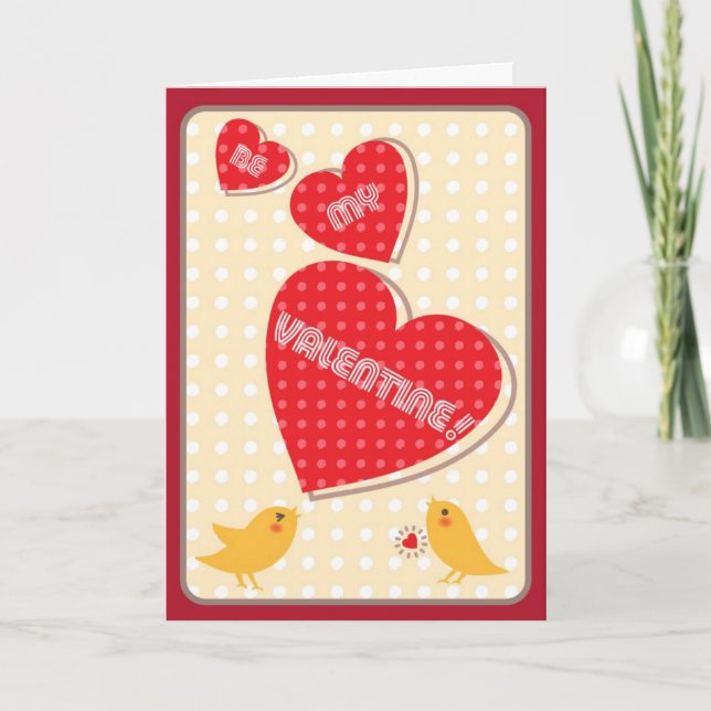 Cartão De Festividades Be My Valentine Bird Greeting Card (Frente)