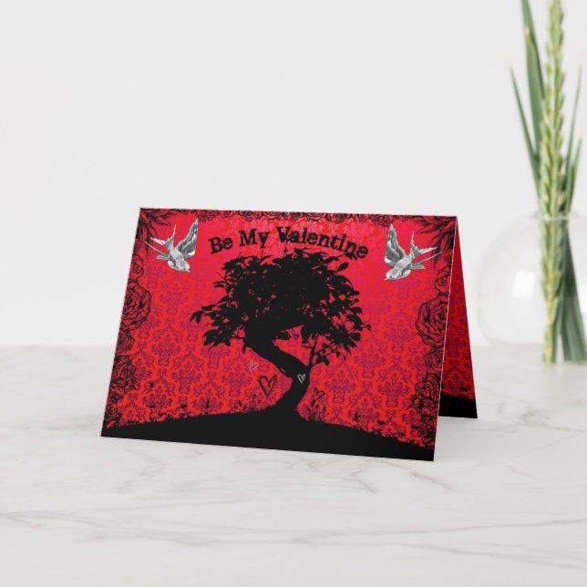 Cartão De Festividades Be My Valentine Bonsai Tree of Love (Frente)