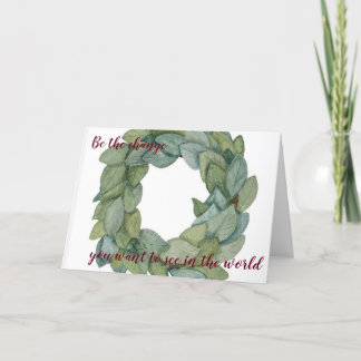 Cartão De Festividades Be The Change Holiday Card