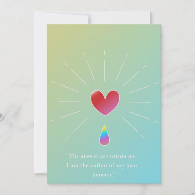 Cartão De Festividades Be Your True Self – Empowering Greeting Card (Frente)