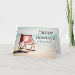 Cartão De Festividades Beach chair with santa hat<br><div class="desc">Beach chair with santa hat.</div>