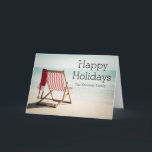 Cartão De Festividades Beach chair with santa hat<br><div class="desc">Beach chair with santa hat.</div>