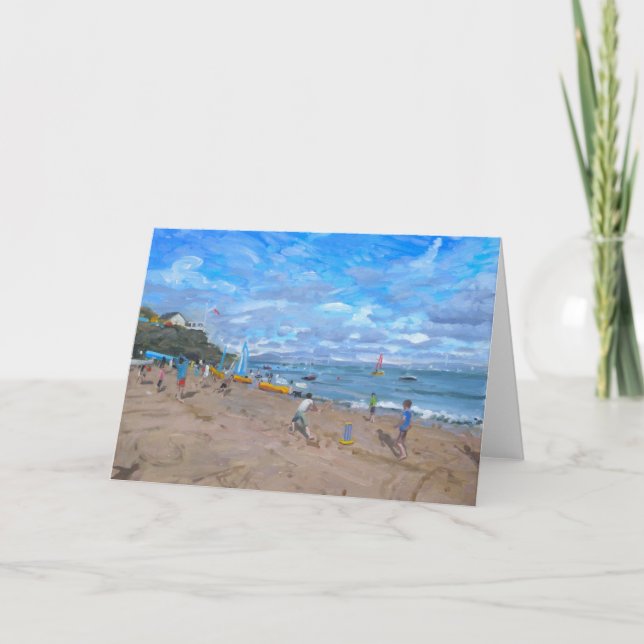 Cartão De Festividades Beach cricket Abersoch 2013 (Frente)