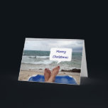 CARTÃO DE FESTIVIDADES BEACH LOUNGER SAYS "MERRY CHRISTMAS"<br><div class="desc">LOVE this card,  and,  hope you do too :)</div>