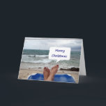 CARTÃO DE FESTIVIDADES BEACH LOUNGER SAYS "MERRY CHRISTMAS"<br><div class="desc">LOVE this card,  and,  hope you do too :)</div>