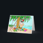 Cartão De Festividades Beach Santa<br><div class="desc">This is what Santa really does off-season.</div>