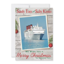 Beach Sign Merry Christmas Card