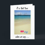 CARTÃO DE FESTIVIDADES BEACHY CHRISTMAS/SUNNY NEW YEAR WISHES TO YOU<br><div class="desc">WISHING "BEACHY CHRISTMAS" AND "SUNNY NEW YEAR WISHES" IS A "COOL WAY" TO SAY MERRY CHRISTMAS AND HAPPY NEW YEAR!</div>