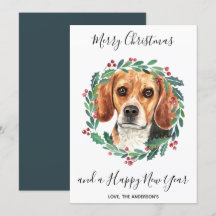 Beagle Dog Elegante Feliz Natal