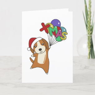 Cartão De Festividades Beagle Merry Christmas Animal Dog Adult Clo