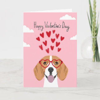 Cartão De Festividades Beagle Valentines day dog card
