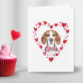 Cartão De Festividades Beagle Você pegou meu coração personalizado de Dia