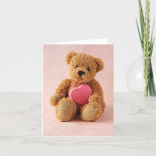 Cartão De Festividades bear i luv u note card