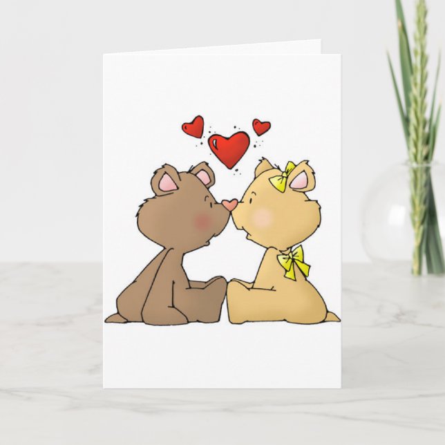 Cartão De Festividades Bear Love (Frente)