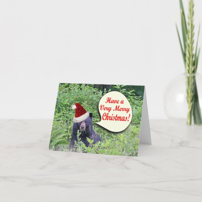 Cartão De Festividades Bear Natal (Frente)