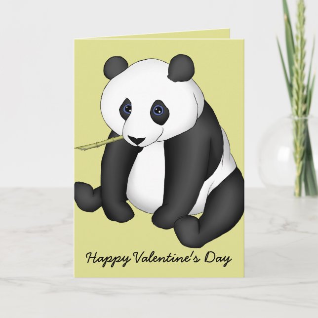 Cartão De Festividades Beary Happy Panda Valentine (Frente)