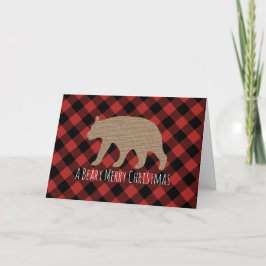 Cartão De Festividades Beary Merry Christmas Card