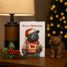 Beary Merry Christmas Holiday Card