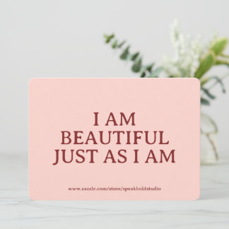 Cartão De Festividades  Beautiful Affirmation Card – Custom Gift for Her