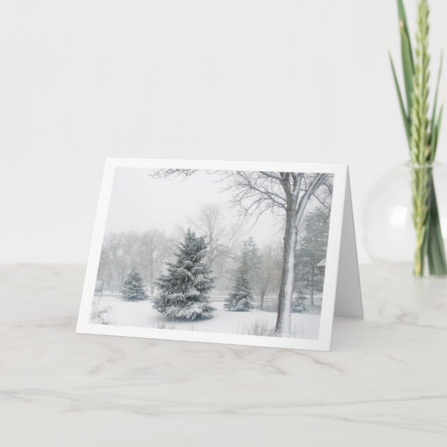 Cartão De Festividades Beautiful Blizzard (Frente)