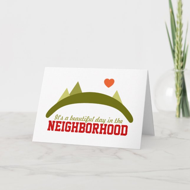 Cartão De Festividades Beautiful Day in the Neighborhood (Frente)