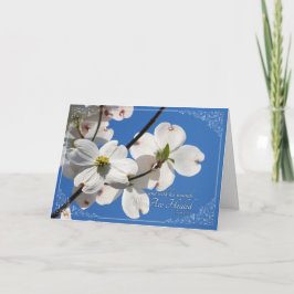 Cartão De Festividades Beautiful Easter Card with Dogwoods