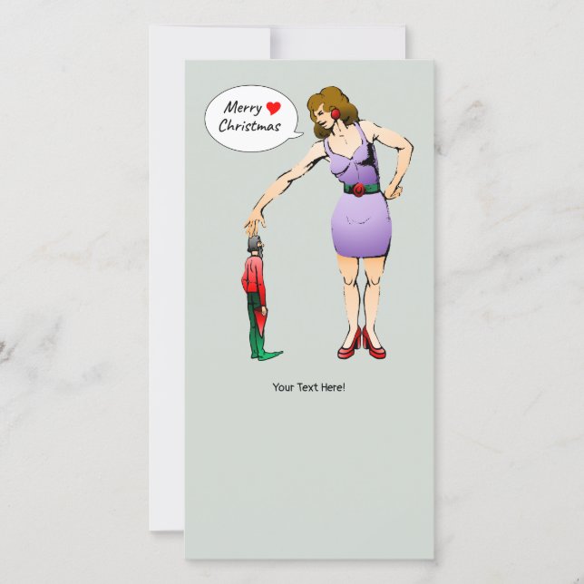 Cartão De Festividades Beautiful Lady's heartfelt Merry Christmas (Frente)