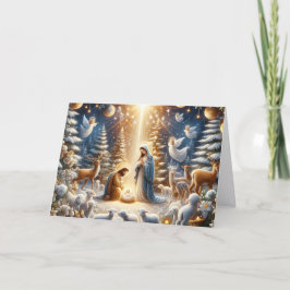 Cartão De Festividades Beautiful Nativity Scene Holiday Christmas