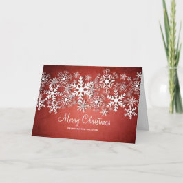 Cartão De Festividades Beautiful personalised Christmas card with snow