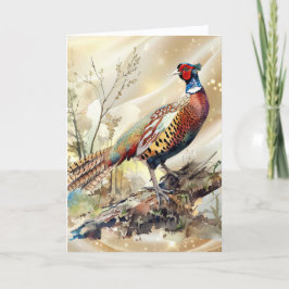 Cartão De Festividades Beautiful Pheasant Christmas