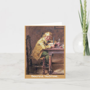 Cartão De Festividades Beautiful traditions Christmas Pie greeting card