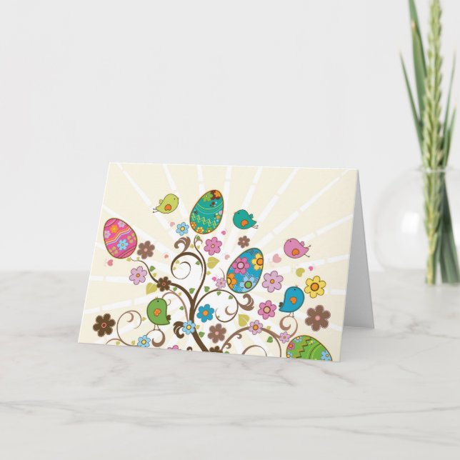 Cartão De Festividades Beautifull East Eggs Design! (Frente)
