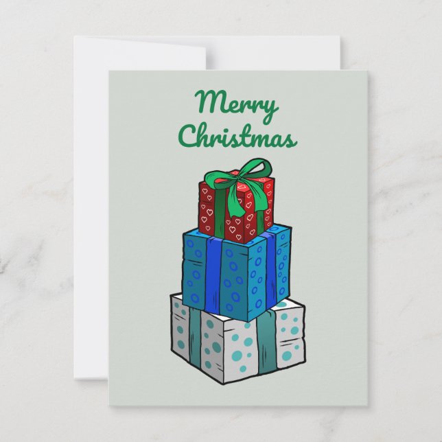 Cartão De Festividades Beautifully Wrapped Christmas Gifts (Frente)