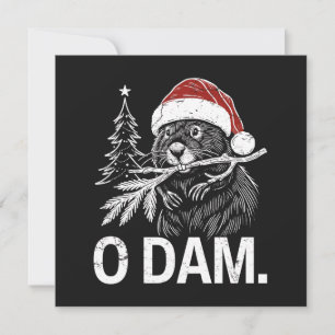 Cartão De Festividades Beaver O Dam Natal